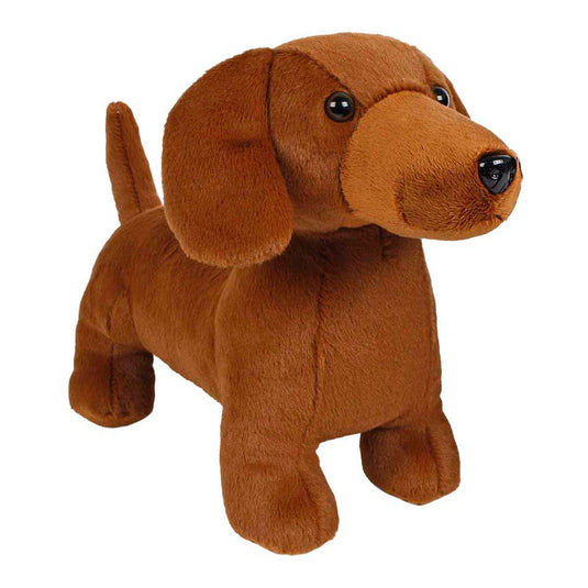 Take me home knuffel pluche - teckel lichtbruin, 33cm