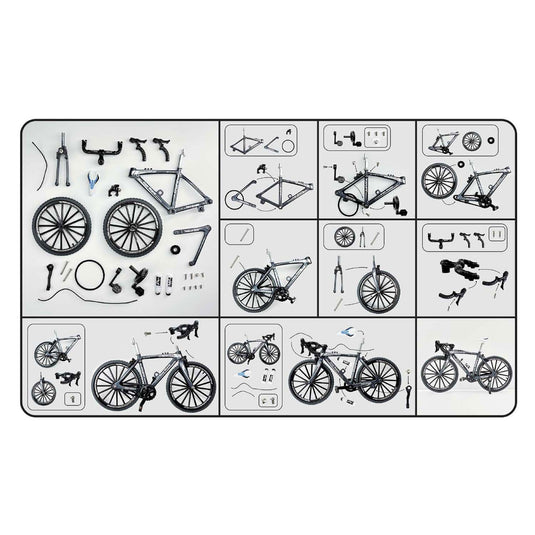 Van manen racefiets bouwpakket die-cast speelgoed fiets 19,5cm multicolor.