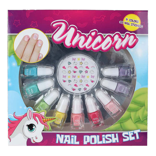 Unicorn nagellakset eenhoorn met nagelstickers