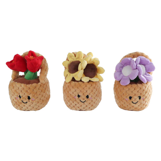 Take me home knuffel plant pluche - bloemenmand, 18cm