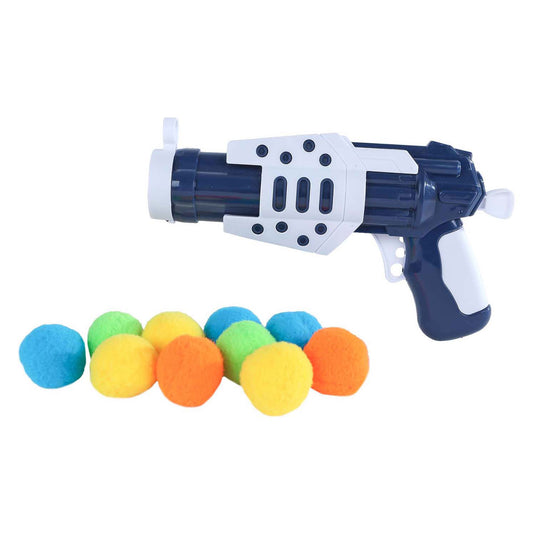 Pistool met 11 zachte balletjes 17,5cm