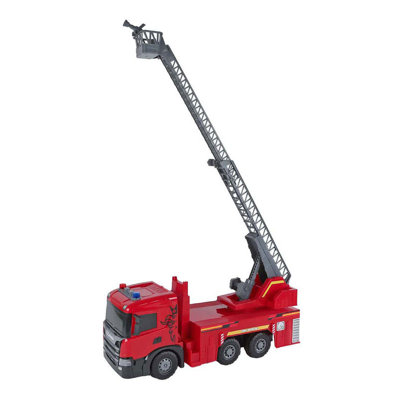 Load image into Gallery viewer, 2-play scania vrachtwagen brandweerwagen frictie met licht en geluid
