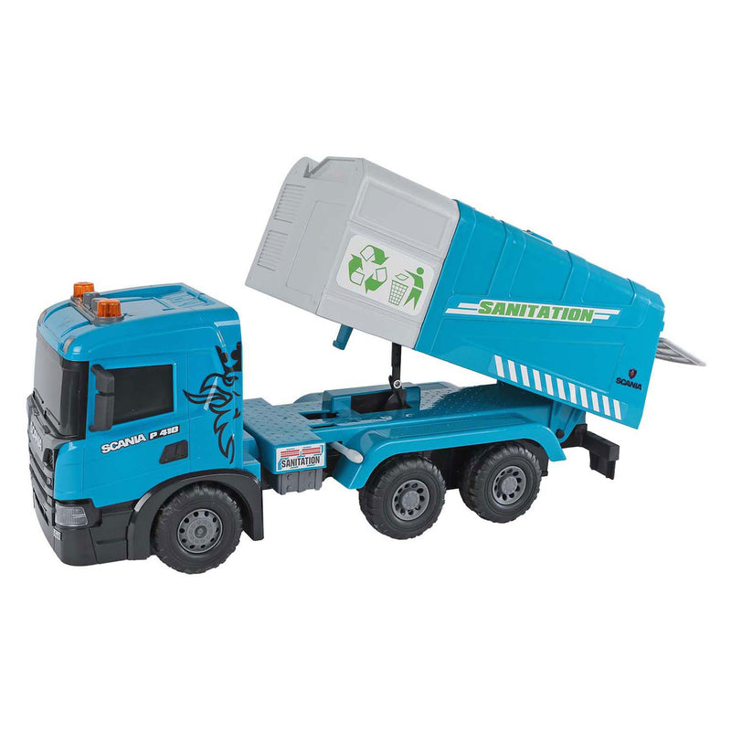 Load image into Gallery viewer, 2-play scania vrachtwagen vuilniswagen frictie met licht en geluid
