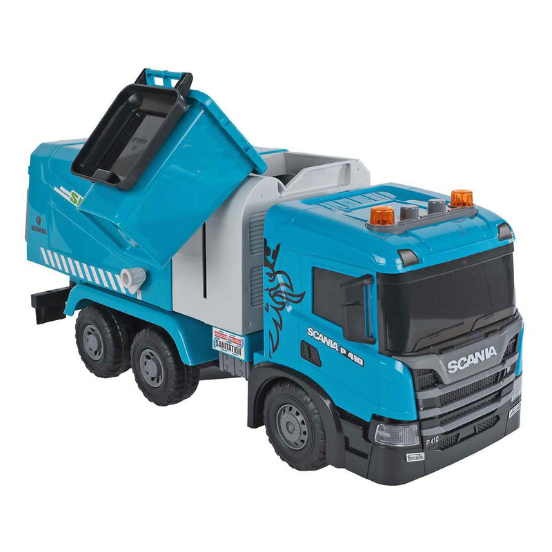 Load image into Gallery viewer, 2-play scania vrachtwagen vuilniswagen frictie met licht en geluid
