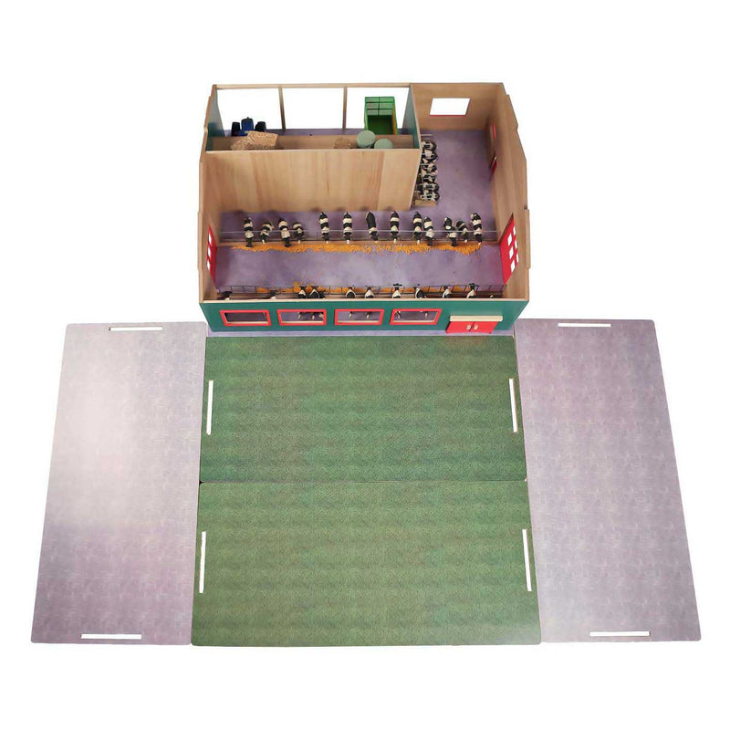 Load image into Gallery viewer, Kids globe loopstal met berging en weiland 1:32
