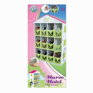 Kids globe paardenstal hotel met 12 boxen 1:24 19x41x53cm