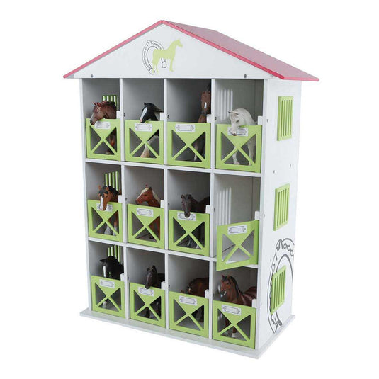 Kids globe paarden opbergbox met 12 boxen