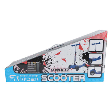 Street rider 3-wiel step met verstelbaar stuur abec 7 blauw