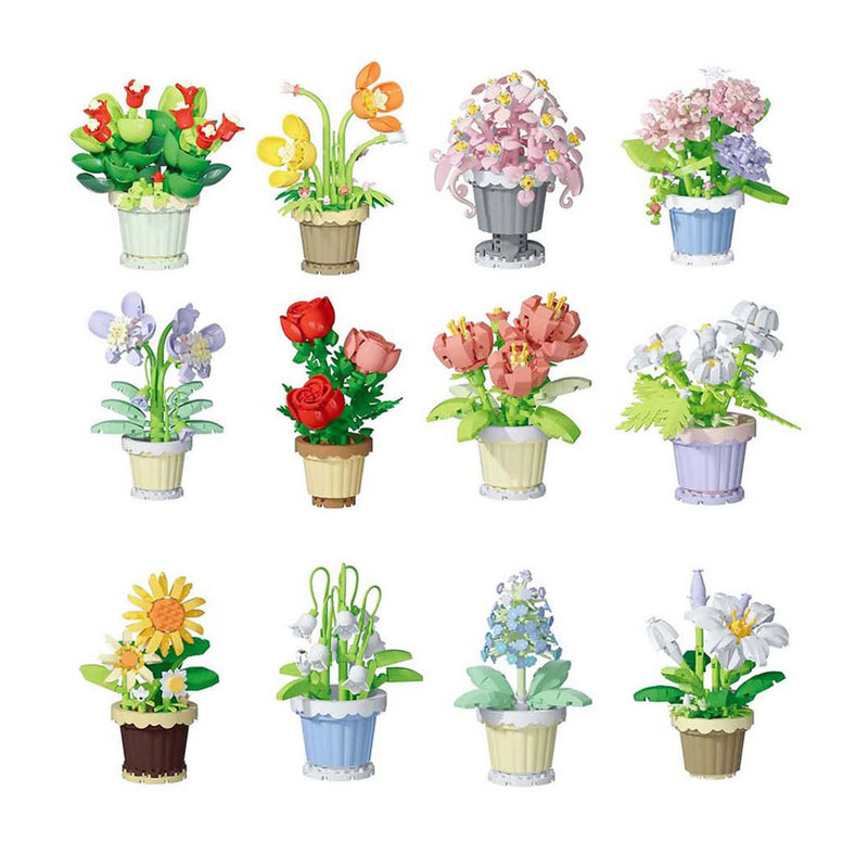 Load image into Gallery viewer, Bloemen bouwset plant in pot - 365dlg.
