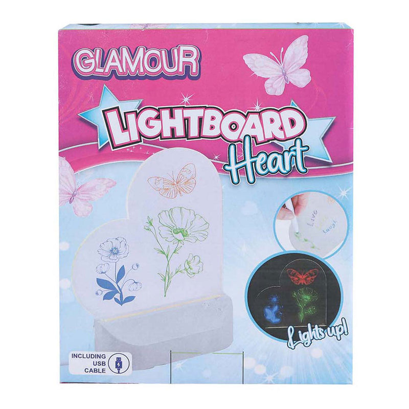 Load image into Gallery viewer, Glamour lichtbord hart met usb-aansluiting en 7 stiften, 16cm
