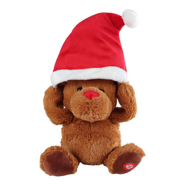 Take me home dansend rendier met kerstmuts en muziek
