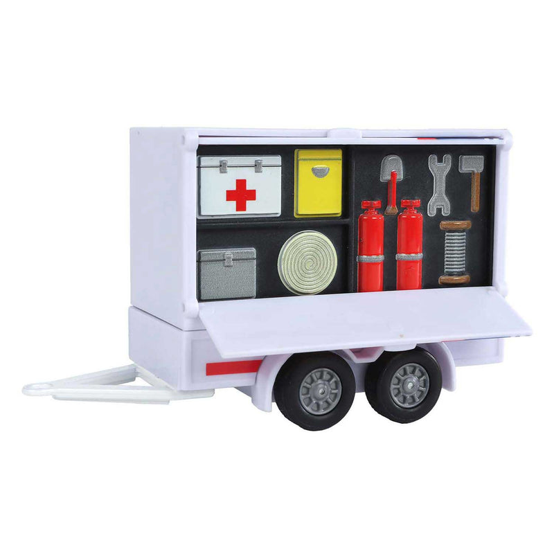 Load image into Gallery viewer, Kids globe vw transporter ambulance met aanhangwagen
