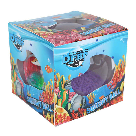 Destination deep oceaan bal met zeedieren, 9cm