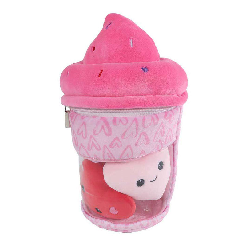 Load image into Gallery viewer, Van manen pluche ijsje knuffel met hartjes - 25cm speelgoed.
