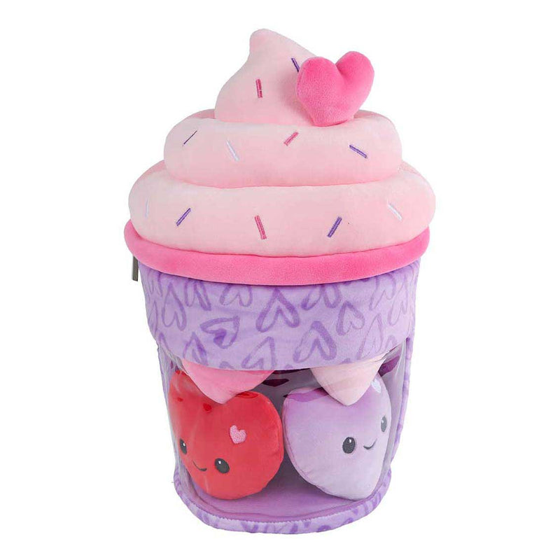 Load image into Gallery viewer, Van manen pluche ijsje knuffel met hartjes - fluffy menu 36cm speelgoed.
