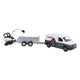 Kids globe vw transporter met minigraver pull back 27cm