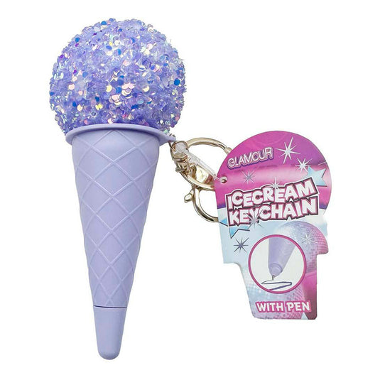 Glamour pen ijsje aan sleutelhanger