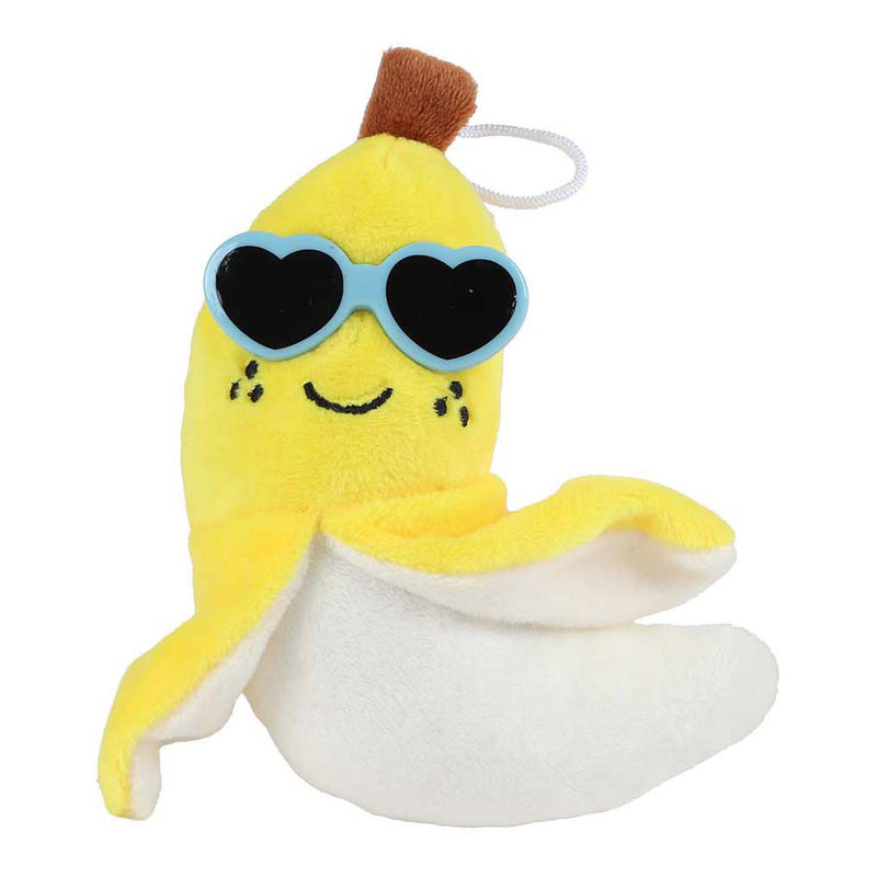 Afbeelding laden in galerijviewer, Fluffy menu fruit pluche met zonnebril 4ass 6cm
