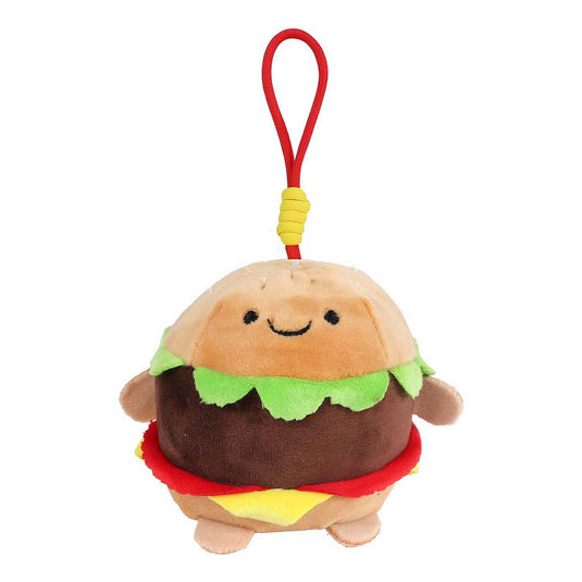 Fluffy menu fastfood sleutelhanger pluche - 9-12cm
