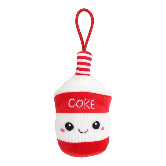 Fluffy menu fastfood sleutelhanger pluche - 9-12cm