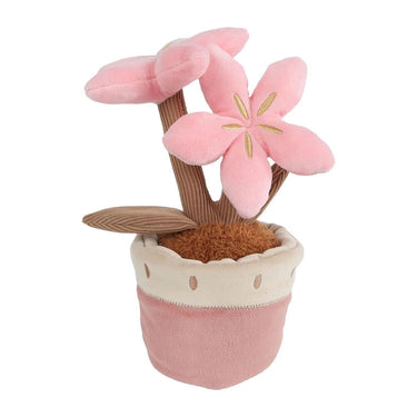 Take me home plant pluche met 2 bloemen l - 24cm