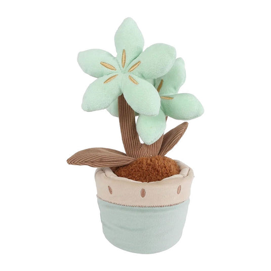 Take me home plant pluche met 2 bloemen l - 24cm