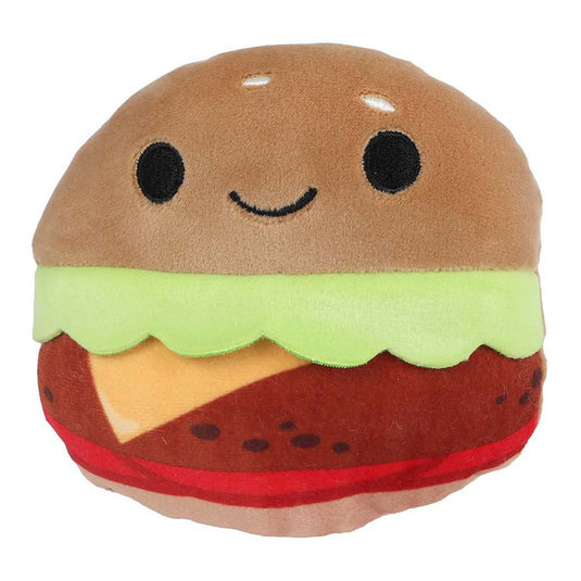 Fluffy menu zak met 4 hamburgers pluche - 40cm