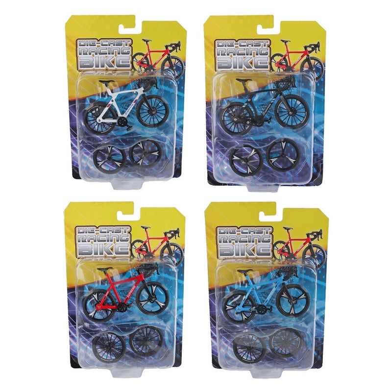 Load image into Gallery viewer, Metalen racefiets met reservewielen - 10cm
