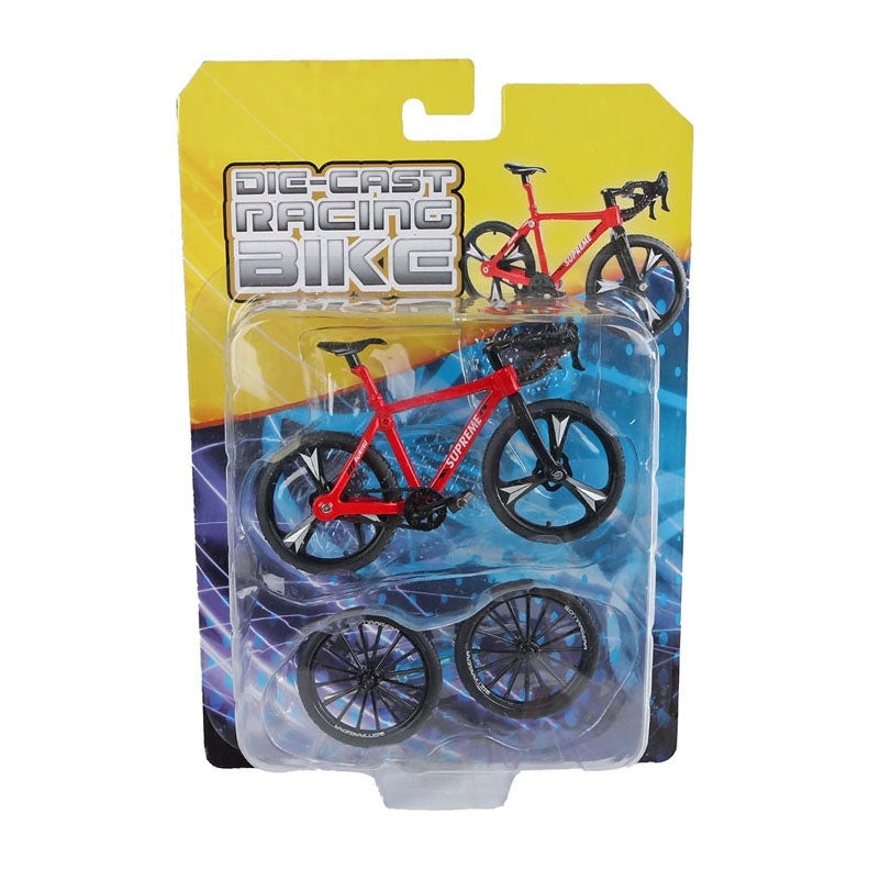 Load image into Gallery viewer, Metalen racefiets met reservewielen - 10cm
