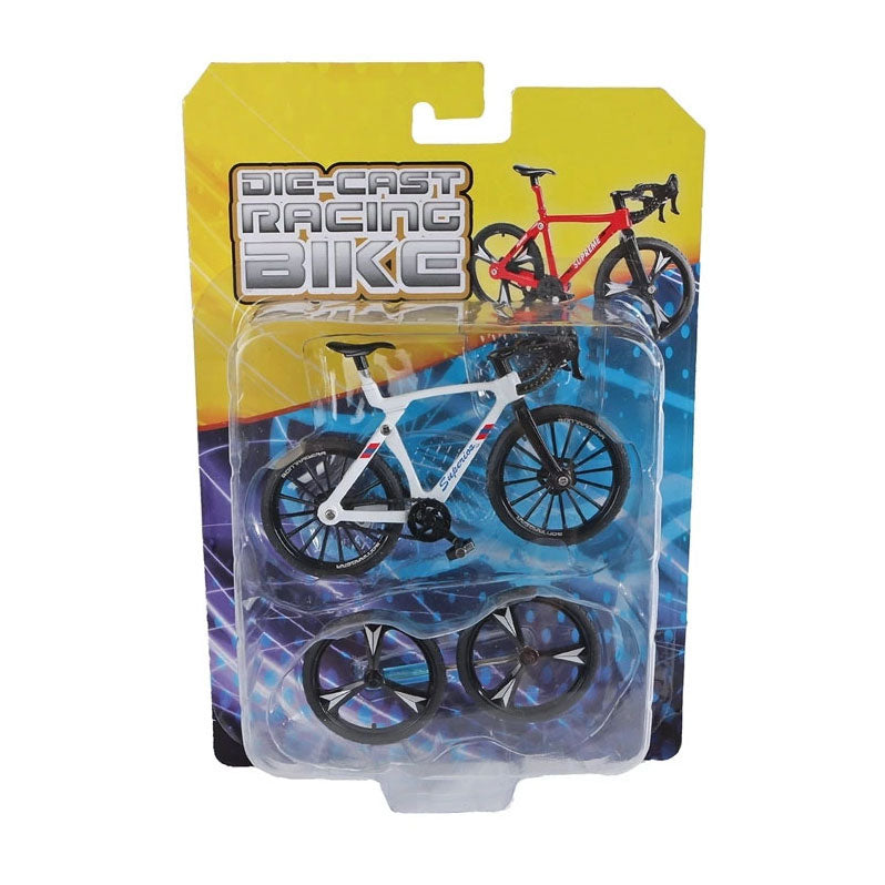 Load image into Gallery viewer, Metalen racefiets met reservewielen - 10cm

