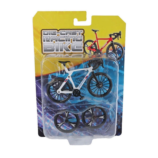 Metalen racefiets met reservewielen - 10cm