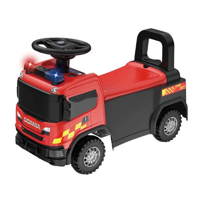 Load image into Gallery viewer, Scania brandweer loopauto met geluid - 60,5 cm
