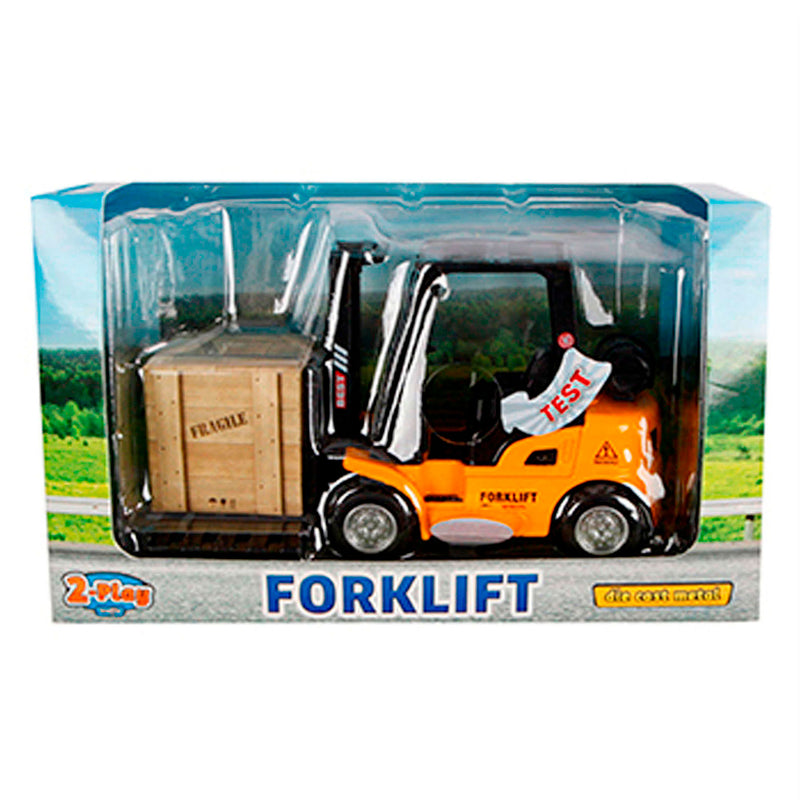 Load image into Gallery viewer, 2-play die-cast vorkheftruck met licht en geluid, 14cm
