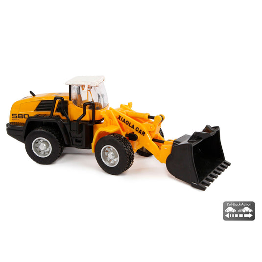 2-play shovel pull-back 16 cm geel