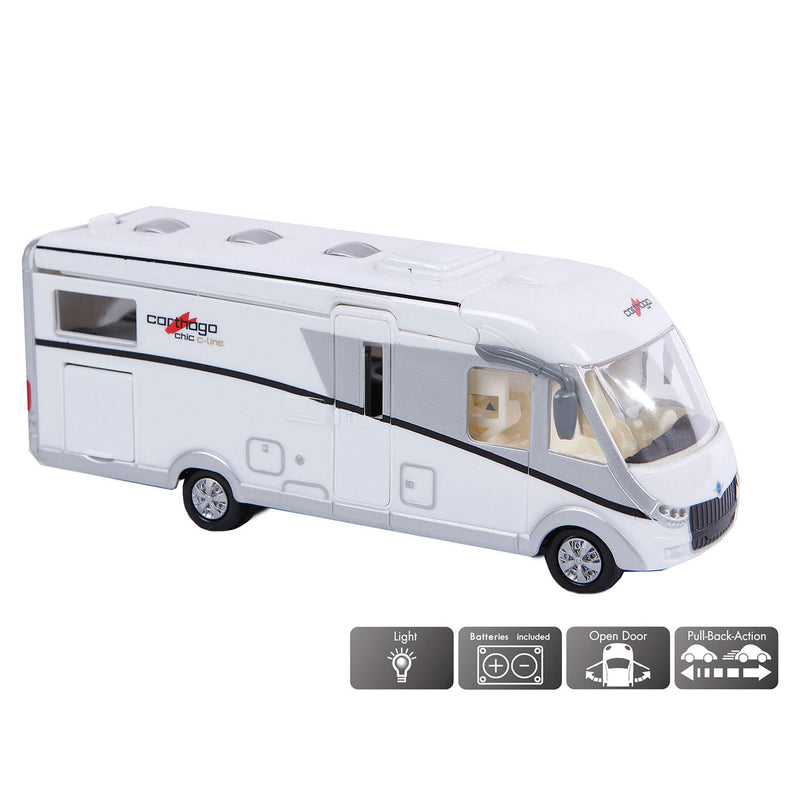 Load image into Gallery viewer, Kids globe die-cast carthago camper met licht, 16cm
