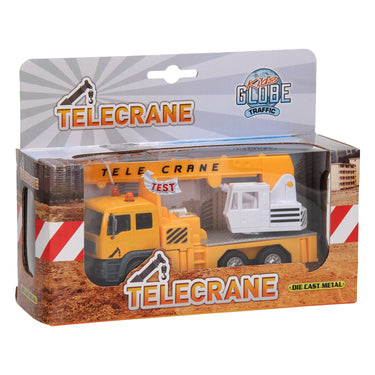 Kids globe hijskraan die cast met licht en geluid 15cm