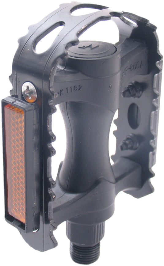 Edge Pedaalset MTB kunststof met ijzeren rand zwart