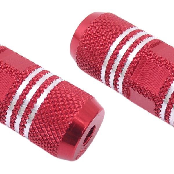 Footrest set Freestyle 80 mm on 3/8" axle - red