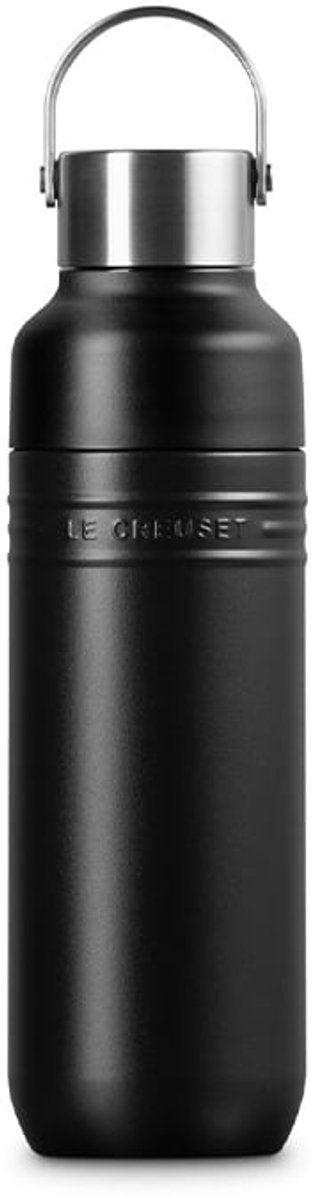 Le creuset drinkfles dubbelwandig on the go 0,5 liter mat zwart