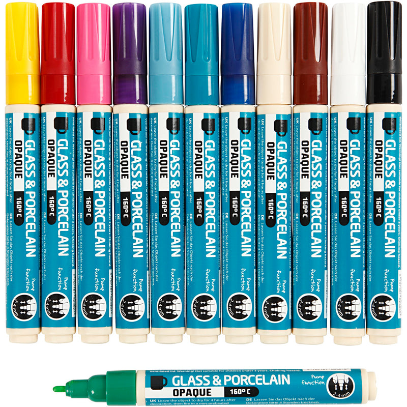 Load image into Gallery viewer, Creativ company glas- en porseleinstiften kleur dekkend, 12st.
