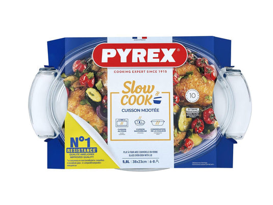 Pyrex ovenschaal ovaal met deksel 5,8l