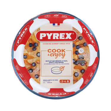 Pyrex bake enjoy ovenschaal rond rechte rand 25cm 2,1 l