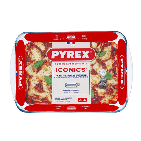 Pyrex ovenschaal 40x27x6cm 3,7l glas