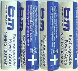 Busch + müller accu's rechargeable bat.b m f.ixon set á 4 pices