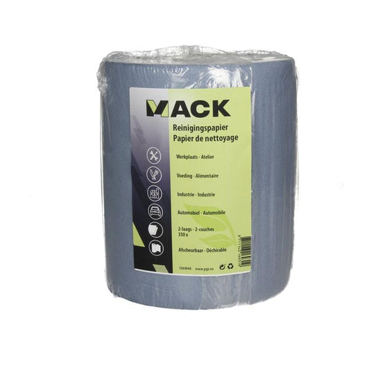 Mack 1069844 - huishoudrol blauw 350 vellen 19 x 20 cm 2 laags | 10 stuks