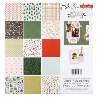 Crate paper • paper pad holly jolly holyday