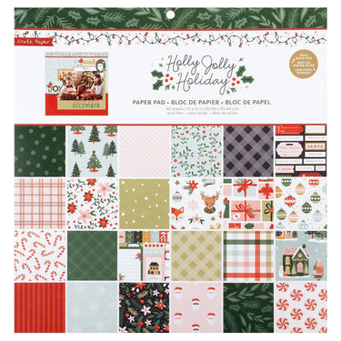 Crate paper • paper pad holly jolly holyday