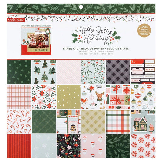Crate paper • paper pad holly jolly holyday