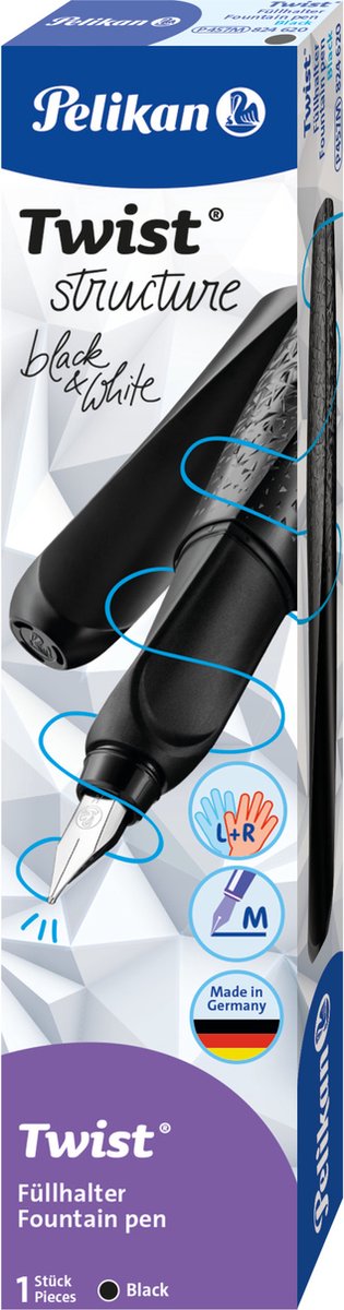 Pelikan vulpen twist structure black m