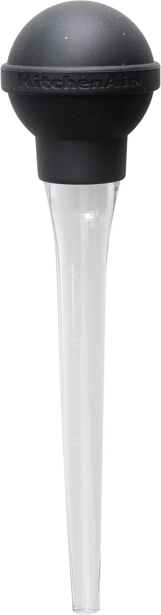 Kitchenaid kalkoen baster, kalkoen spuit, 30,5 x 9,1 x 6,8 cm, silicone - zwart en transparant